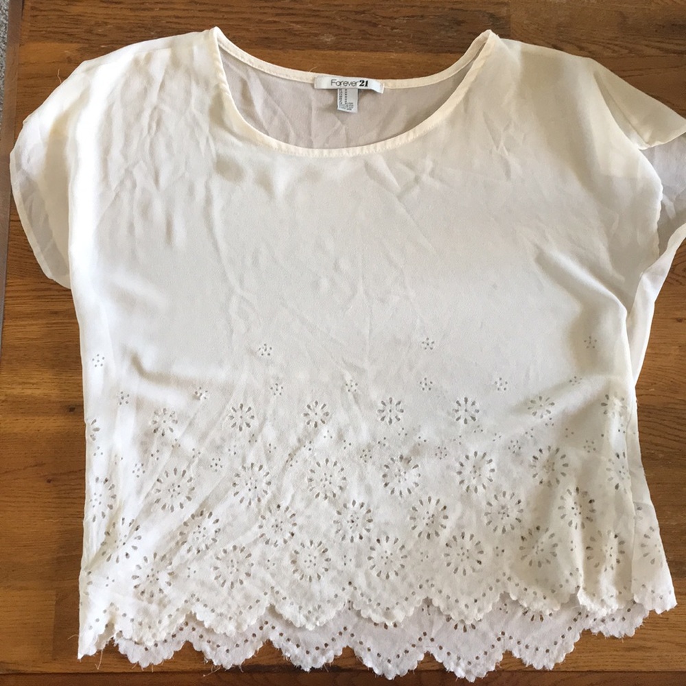 Beige lacy top